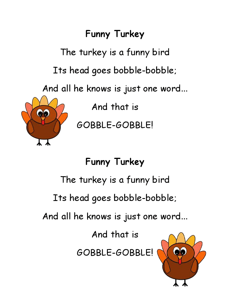 Turkey Poems For Thanksgiving