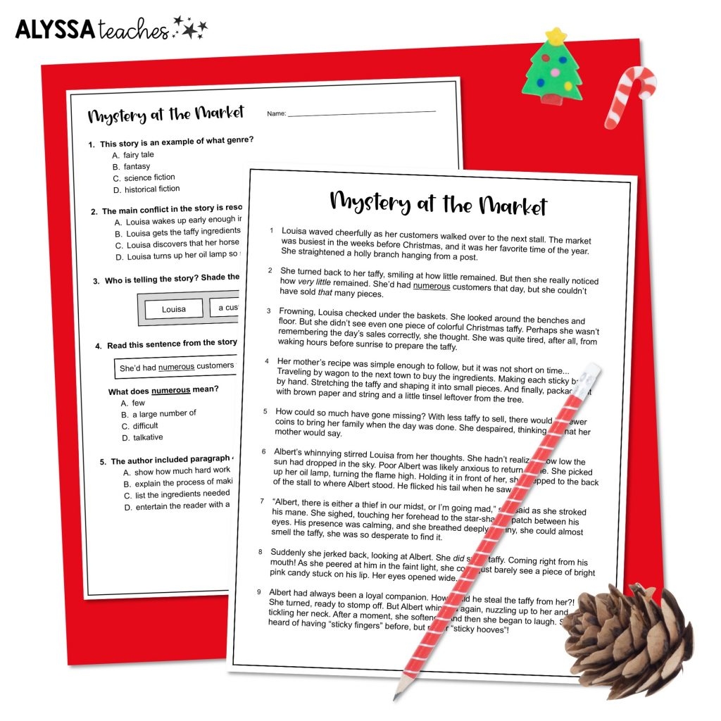 Upper Elementary Christmas Reading Activities Upper Elementary Christmas Reading Activities