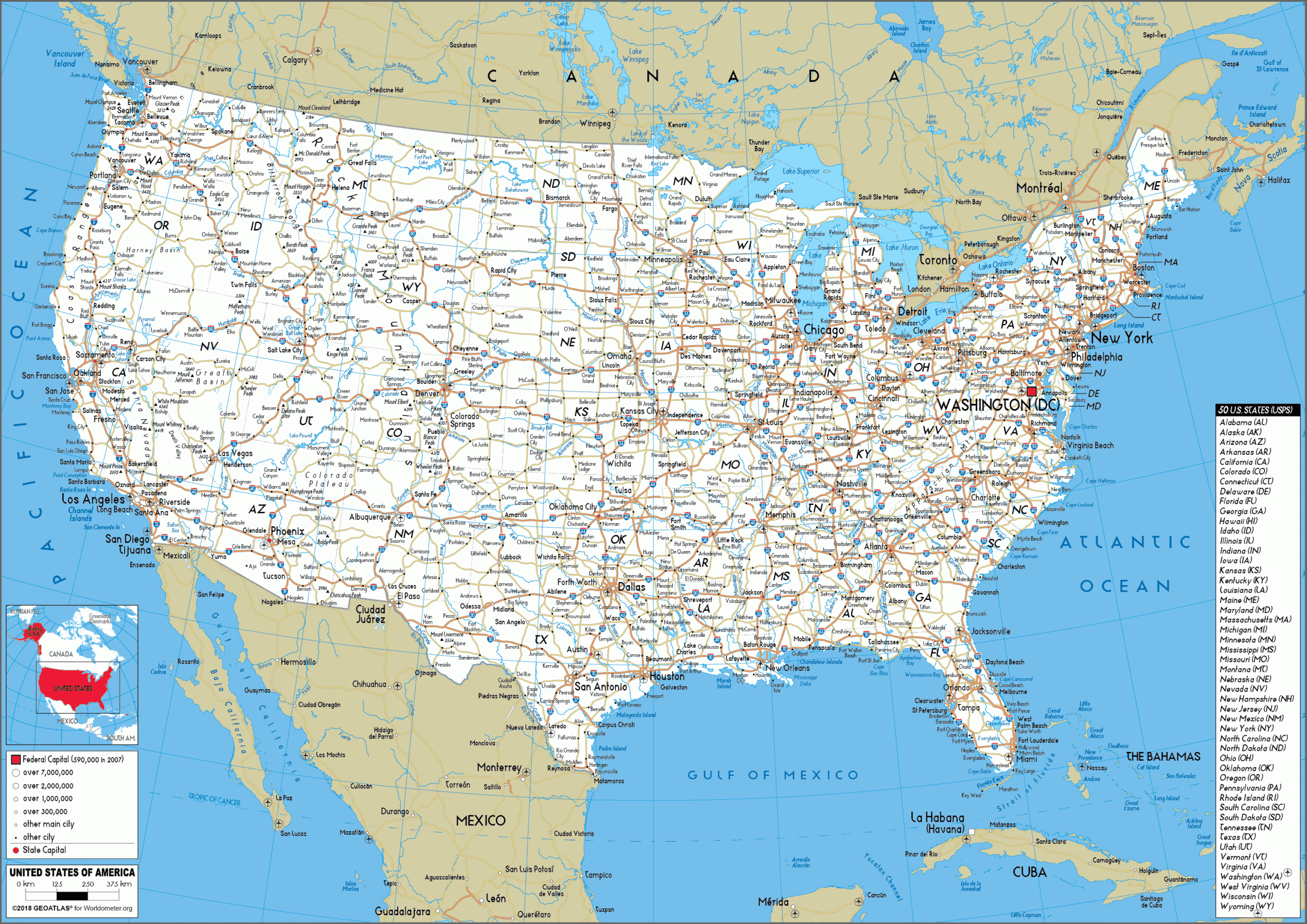 Us Road Map Full Us Road Map Full