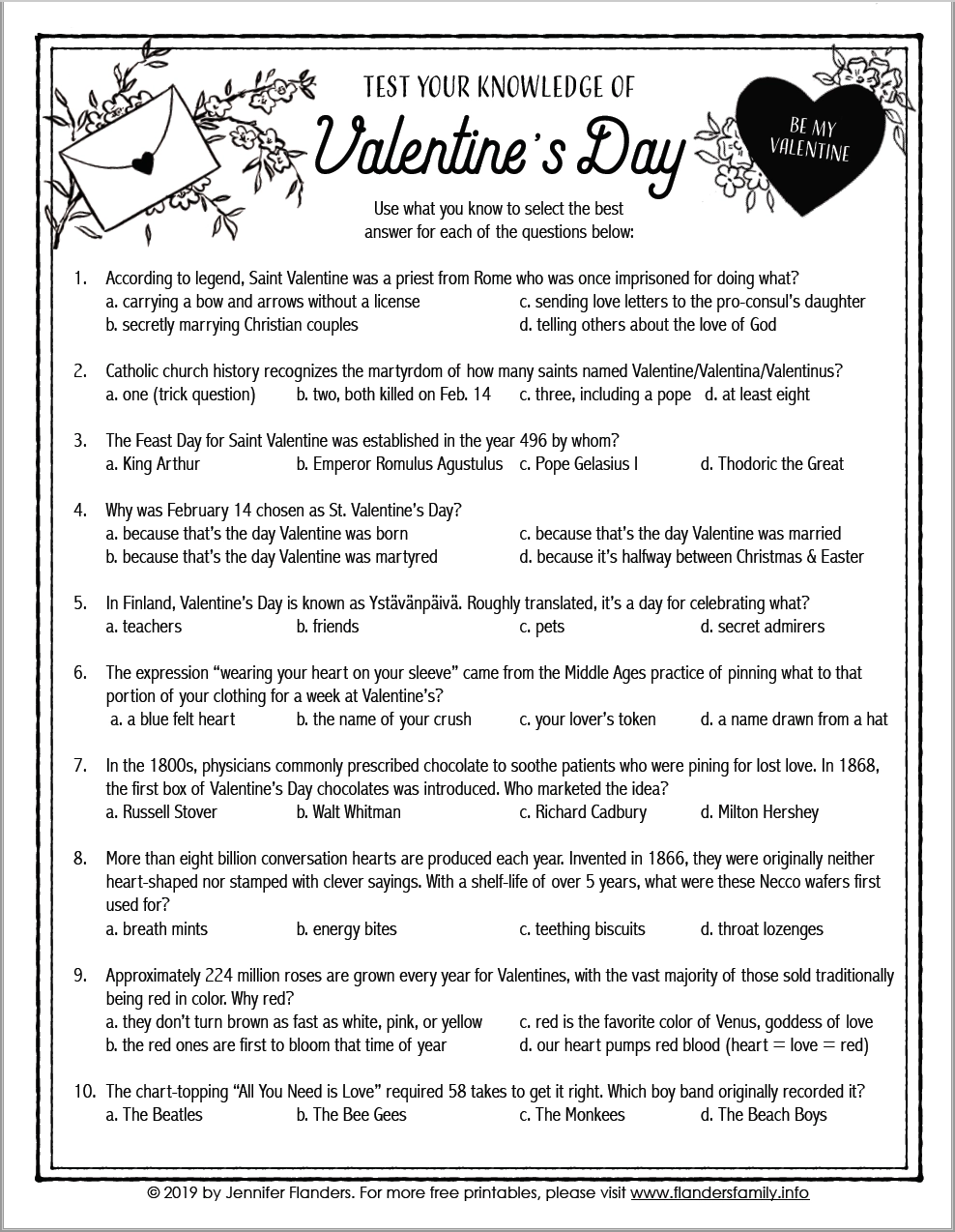 Valentines Day Quiz Valentines Day Quiz