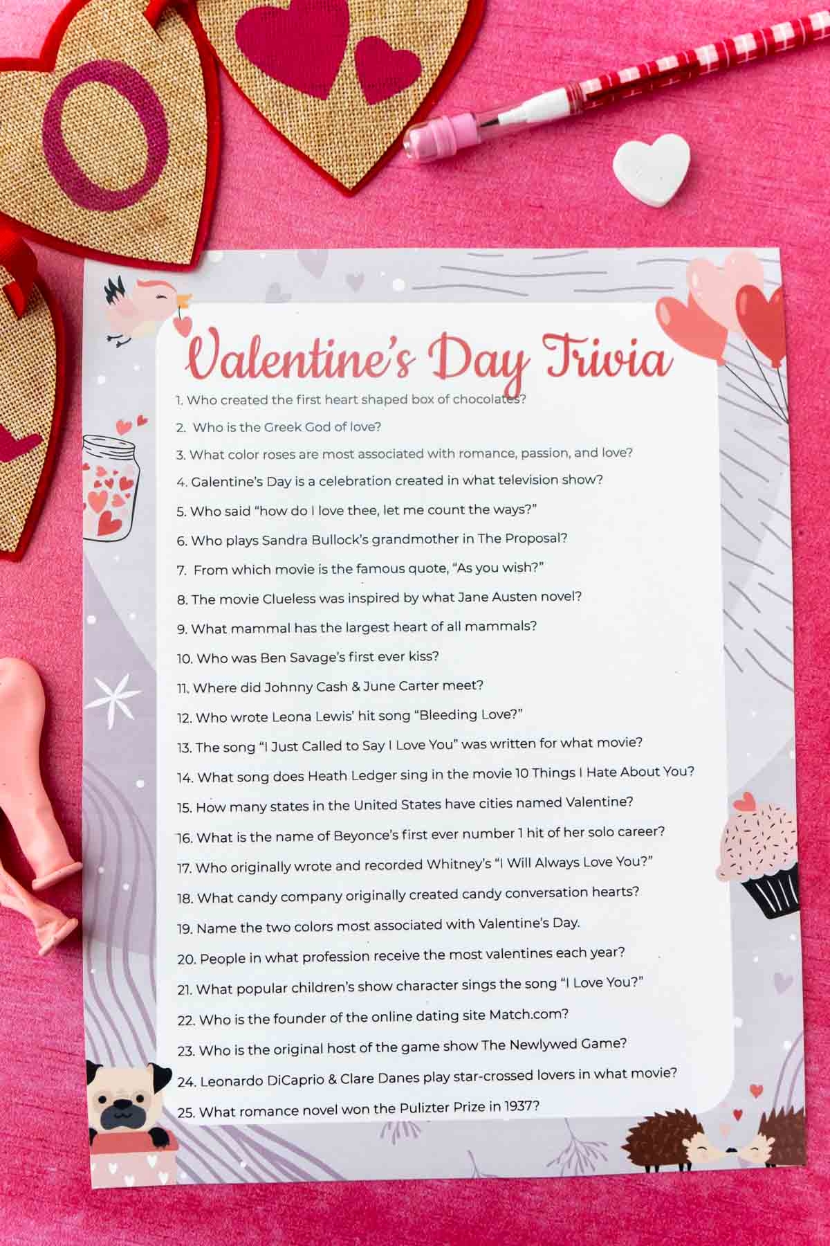 Valentines Day Trivia Valentines Day Trivia