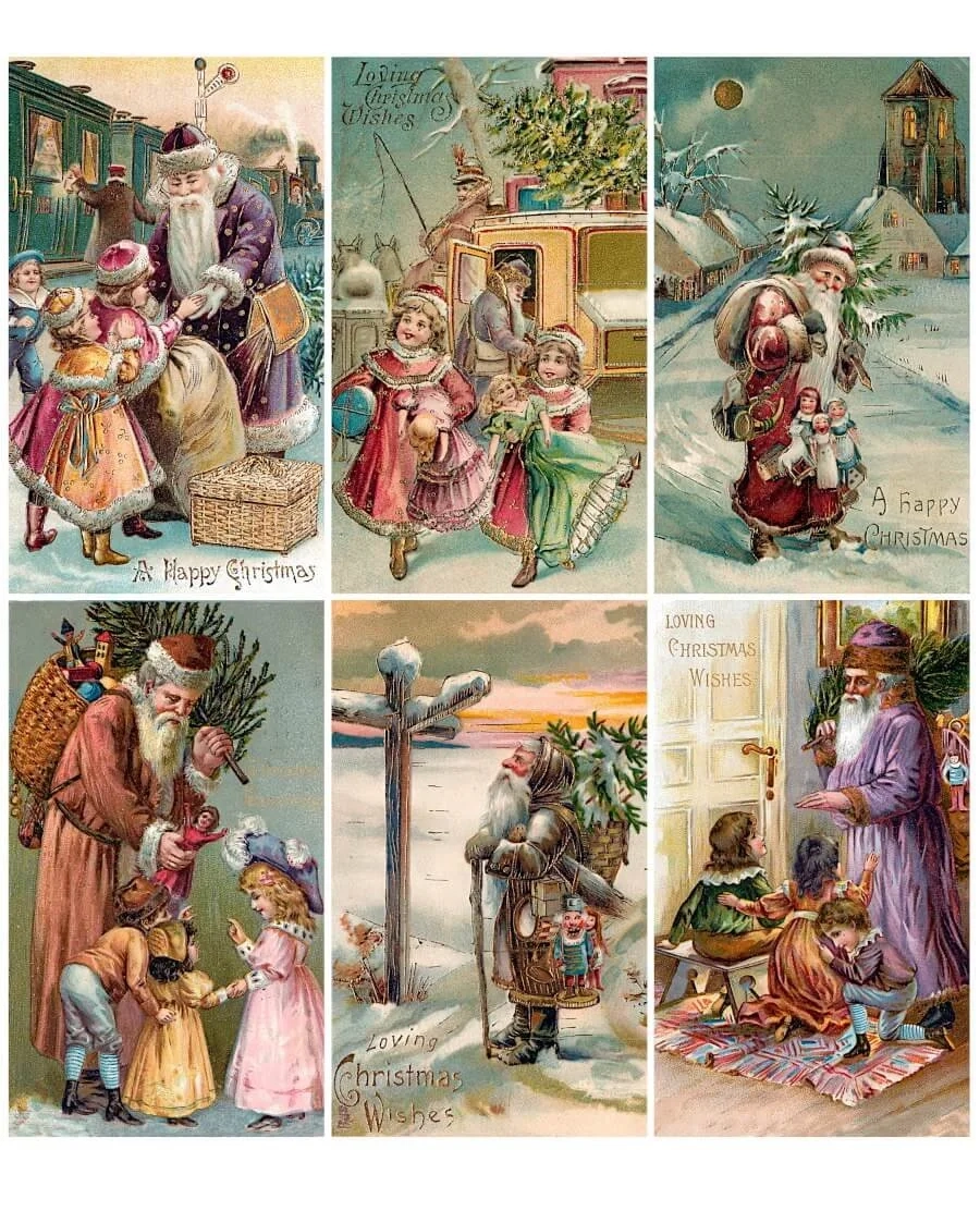 Victorian Christmas Collage Sheets Victorian Christmas Collage Sheets