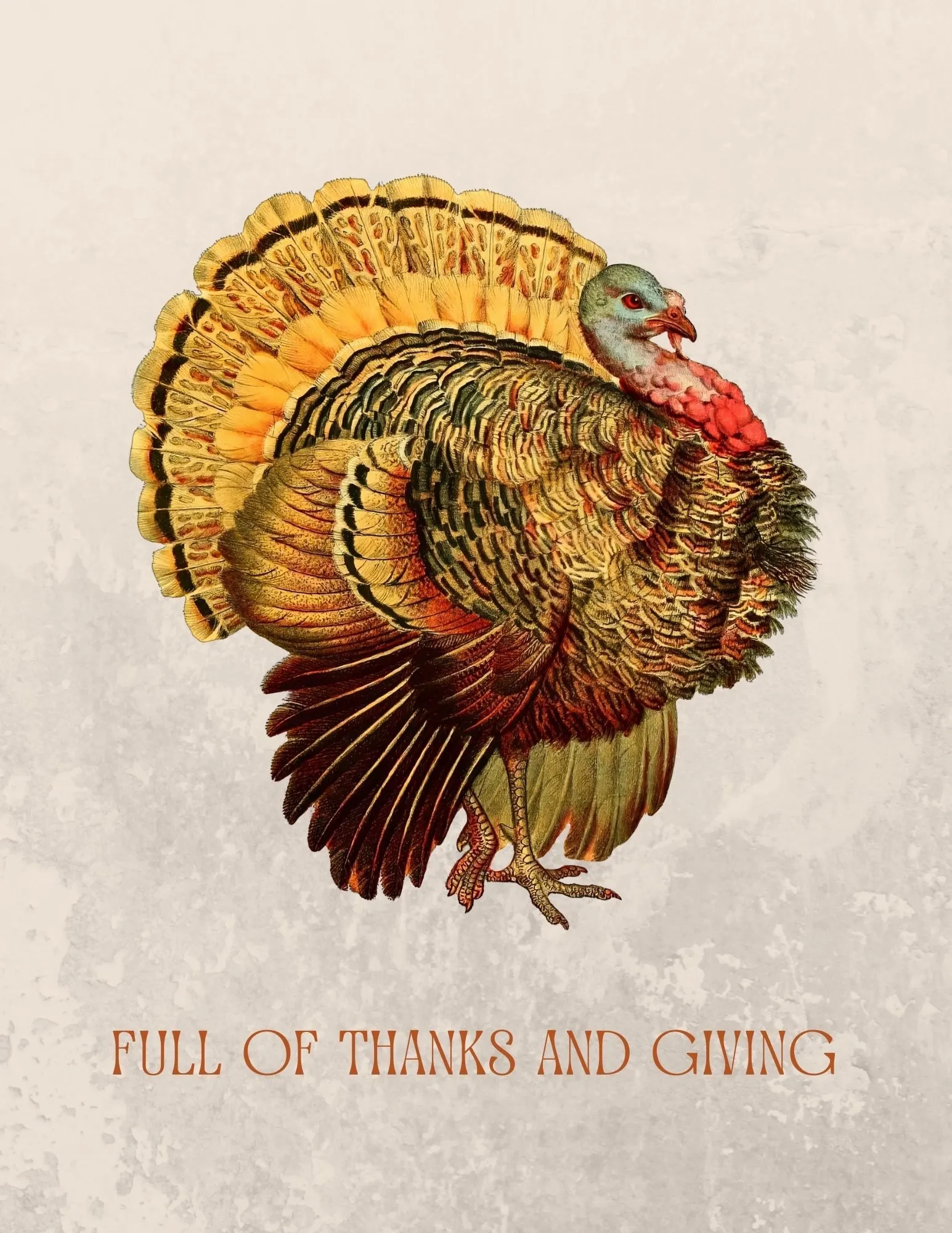 Vintage Turkey Thanksgiving Printable
