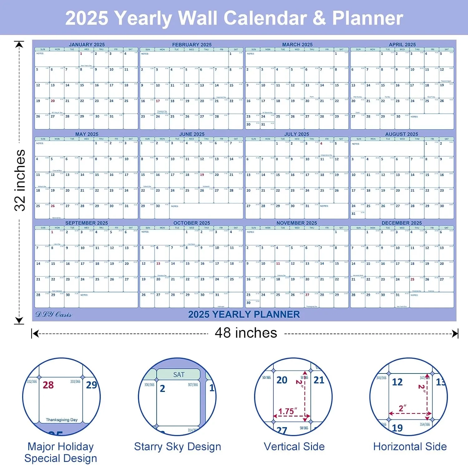Waterproof Wall Calendar