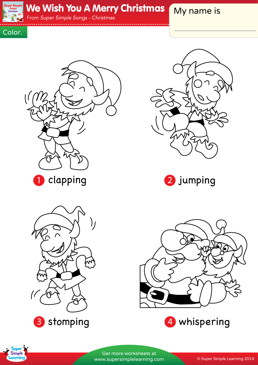 We Wish You A Merry Christmas Worksheet Vocabulary Coloring We Wish You A Merry Christmas Worksheet Vocabulary Coloring