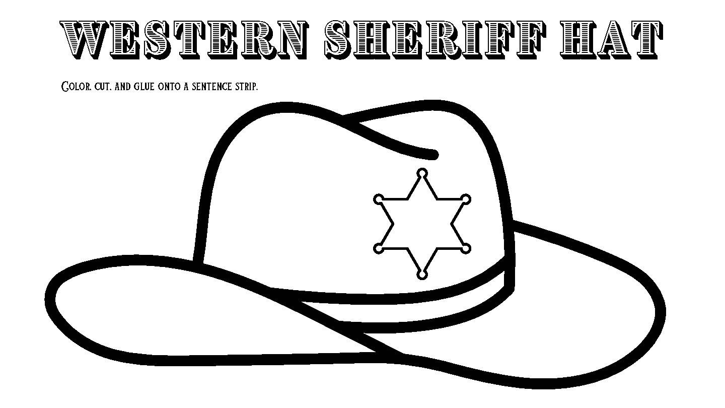 Western Sheriff Hat Template 9220382