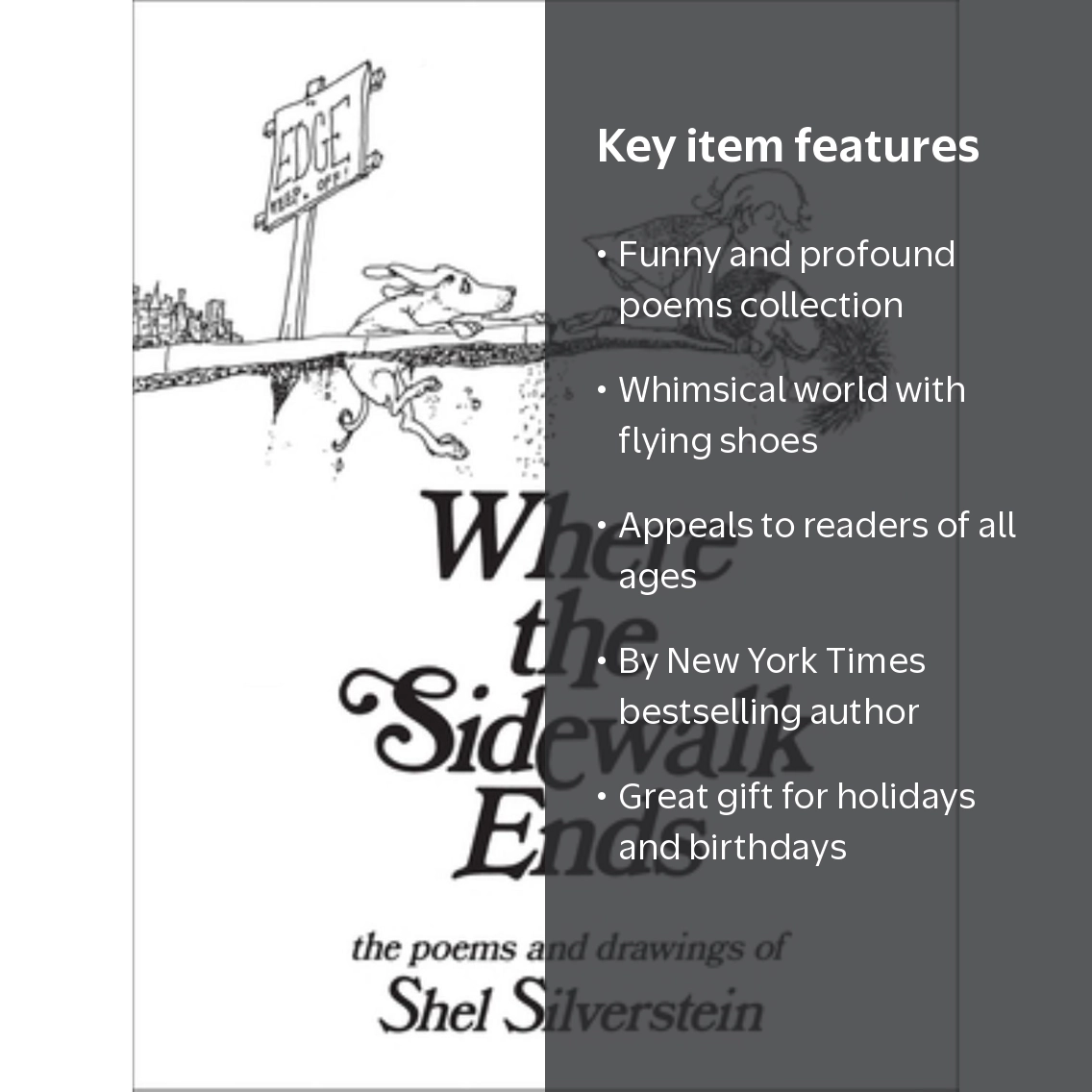 Where The Sidewalk Ends Poems And Drawings Hardcover 9780060256678