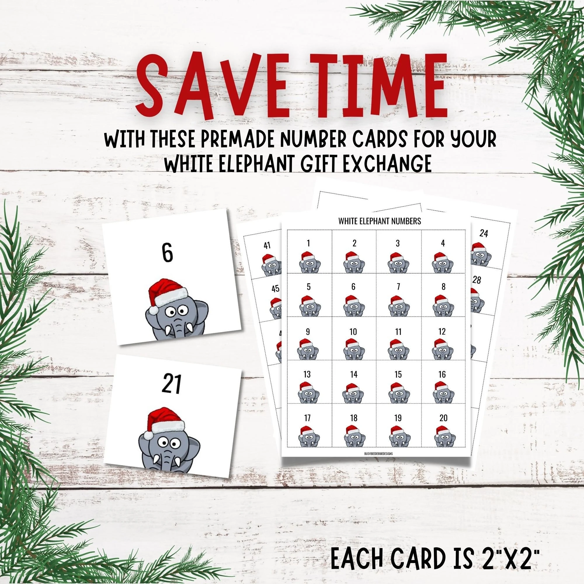 White Elephant Gift Exchange Printable White Elephant Gift Exchange Printable