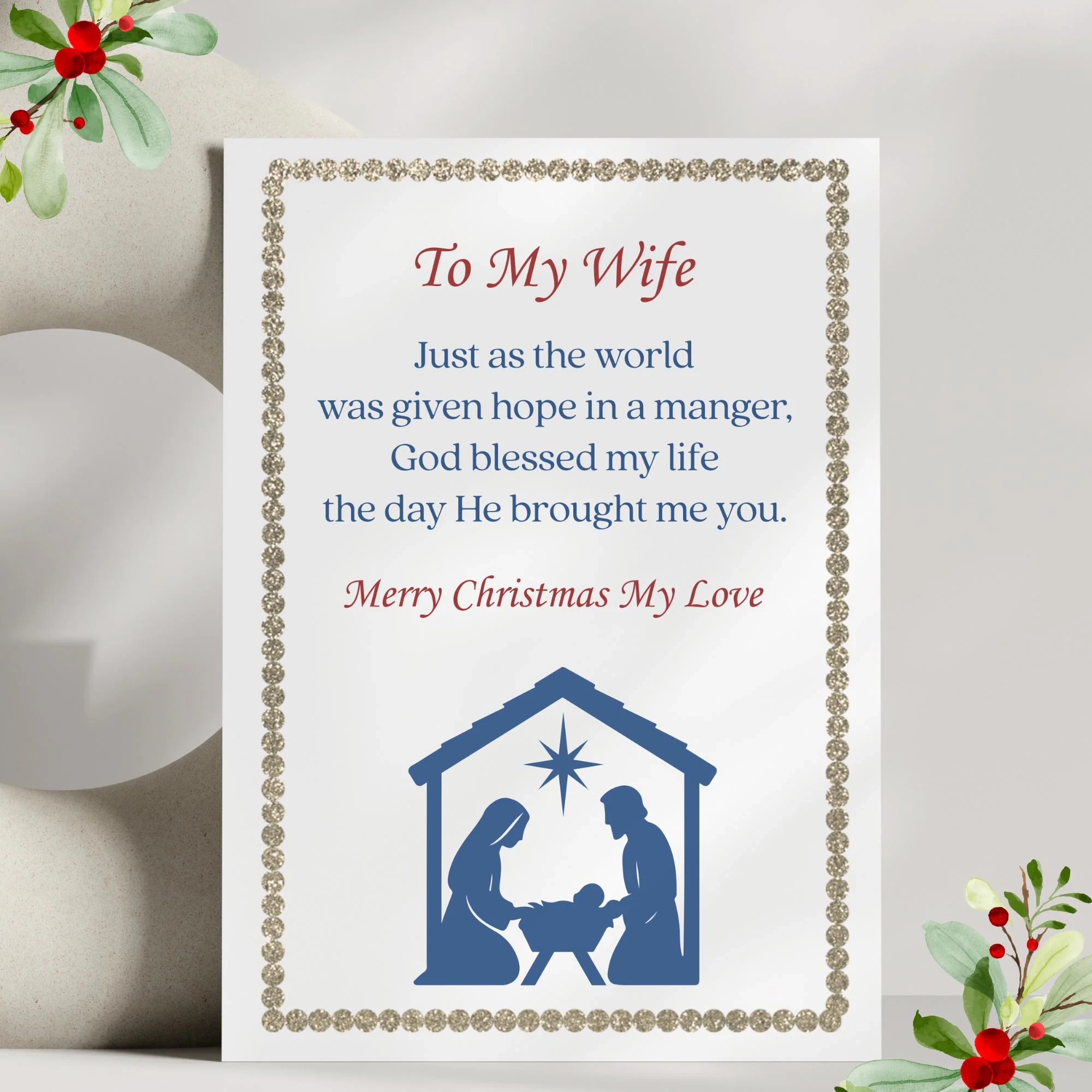 printable wife christmas card printable wife christmas card