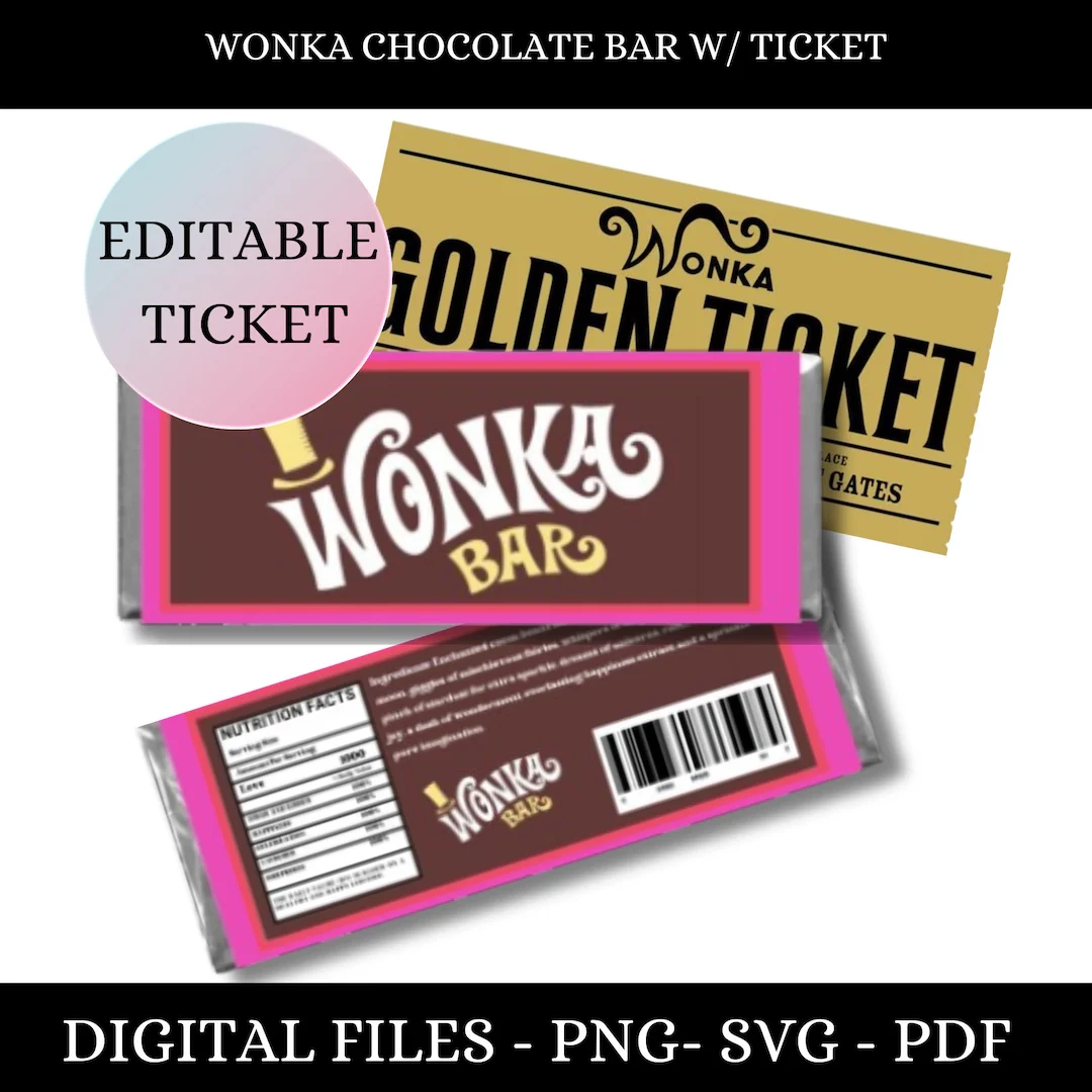 free printable wonka bar wrapper free printable wonka bar wrapper