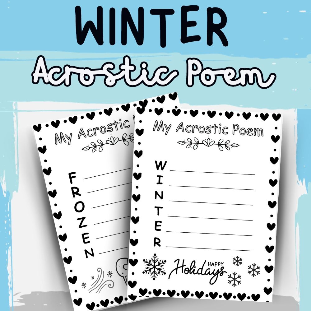 free printable acrostic poem template free printable acrostic poem template