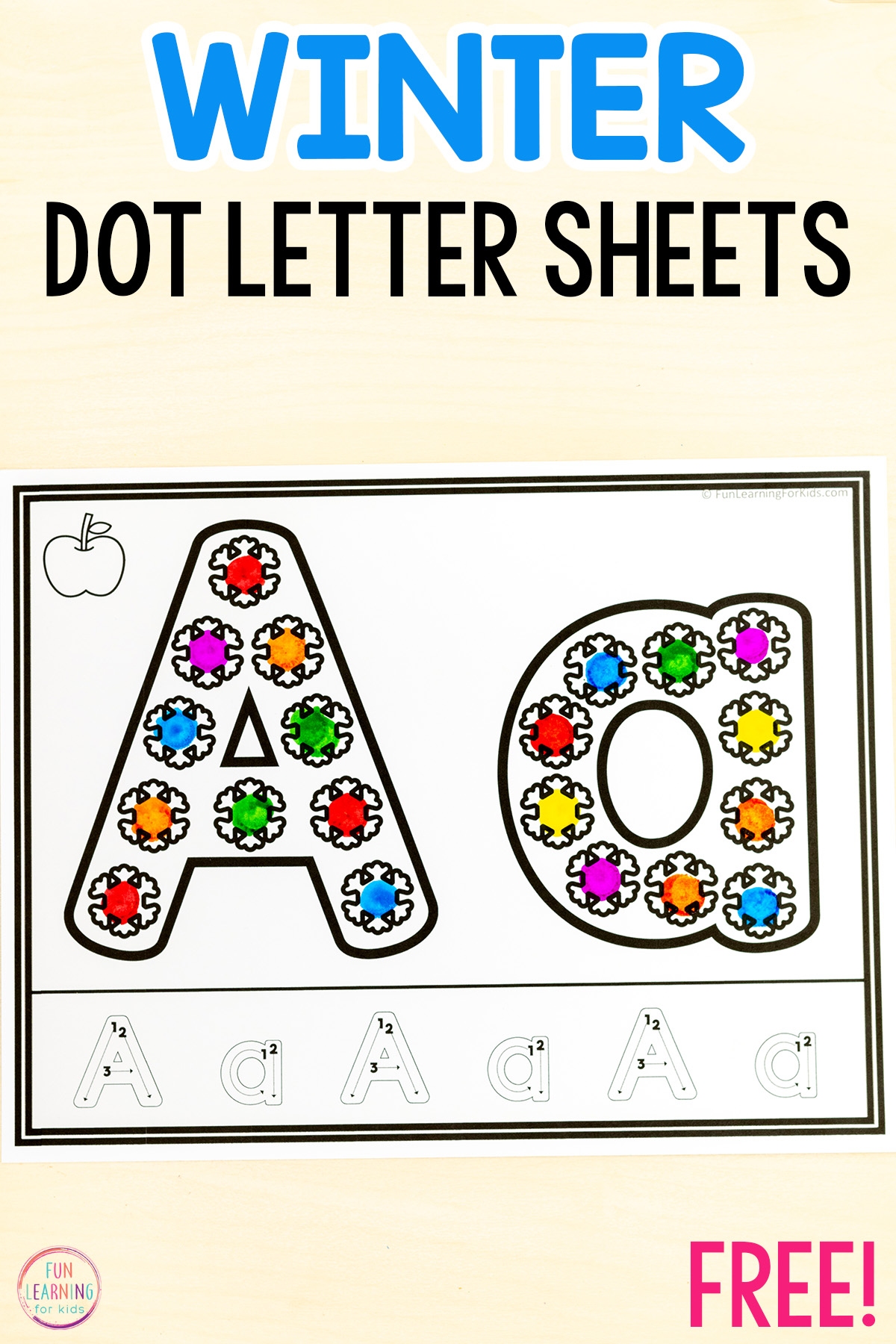 free printable winter alphabet letters