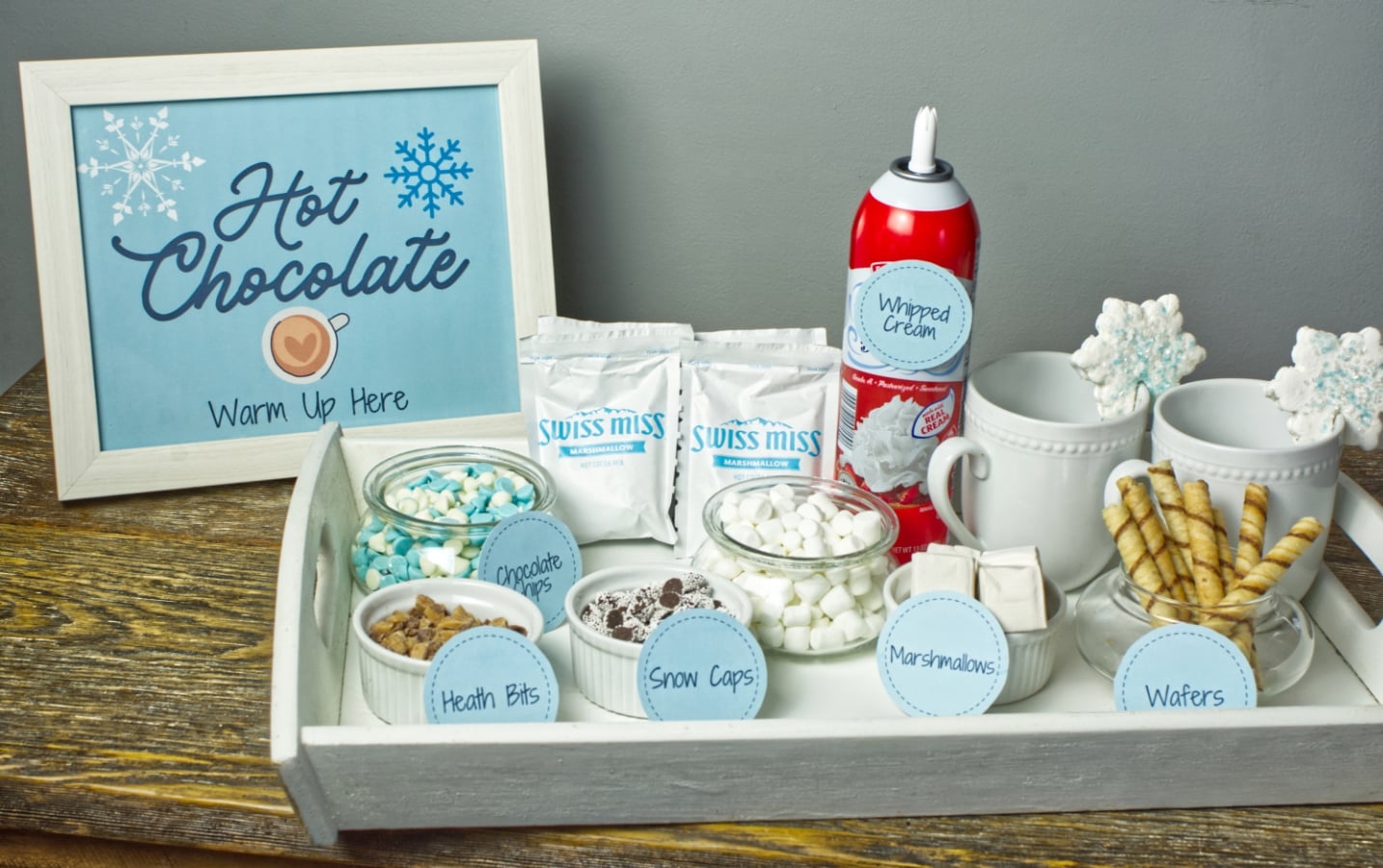 Winter Hot Chocolate Station Free Printables