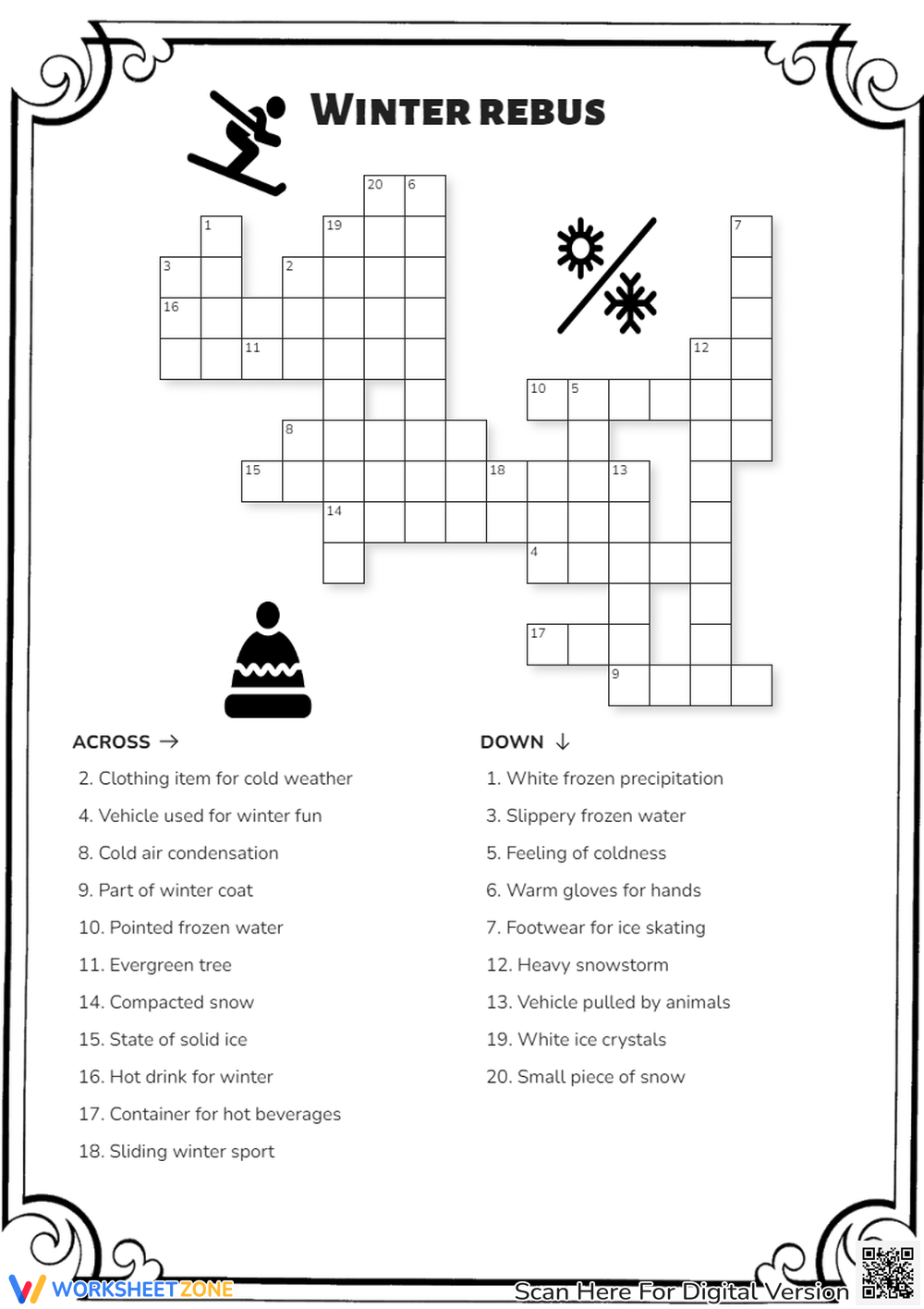 Winter Rebus Printable Interactive 656063493fb9ec14dfa97b39