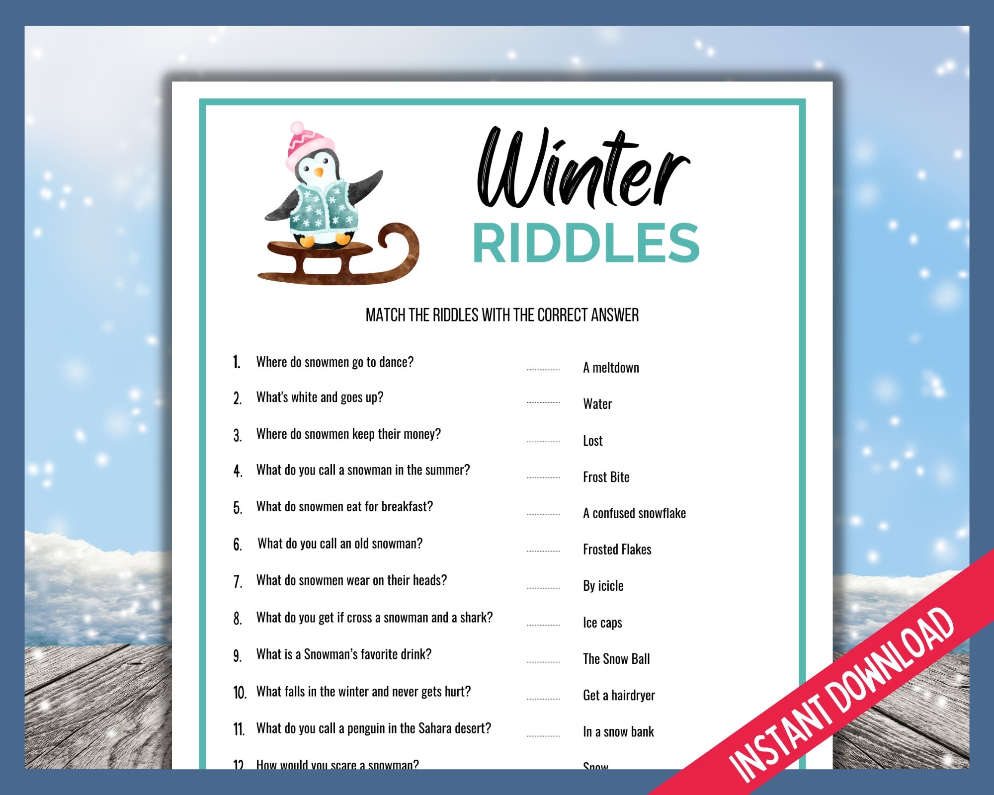 Winter Rebus Puzzle