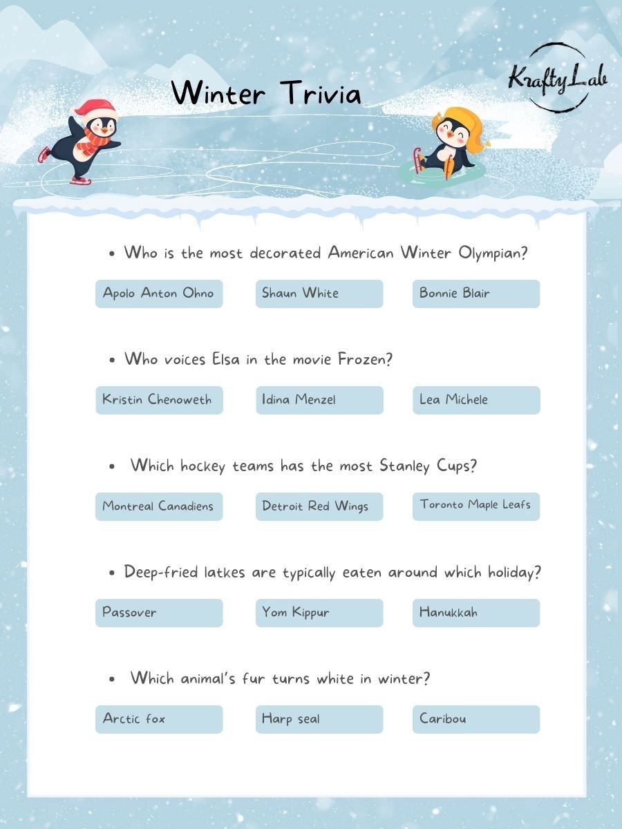 Winter Trivia Winter Trivia