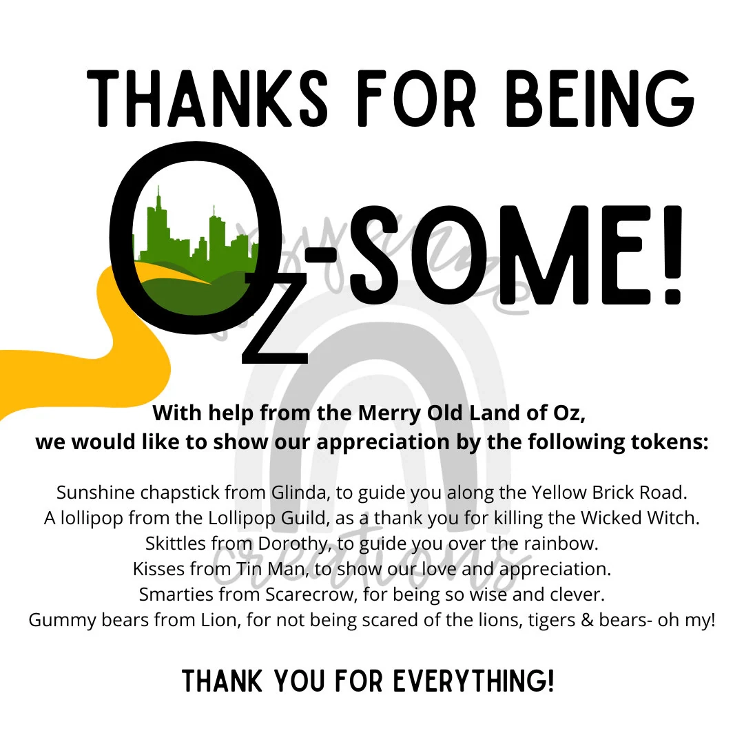 Wizard Of Oz Thank You Cards