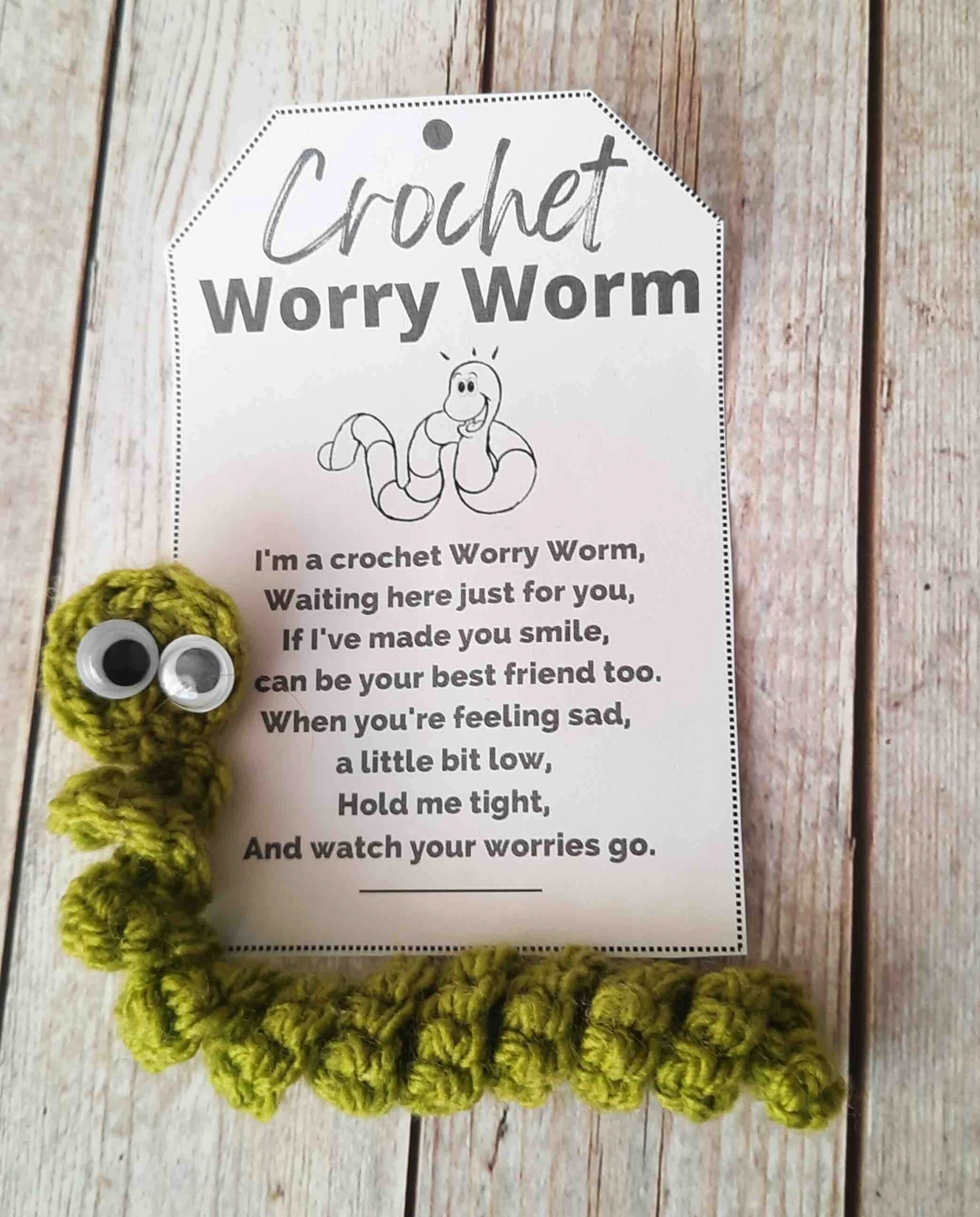 Worry Worm Poems Tags Pdf Printable