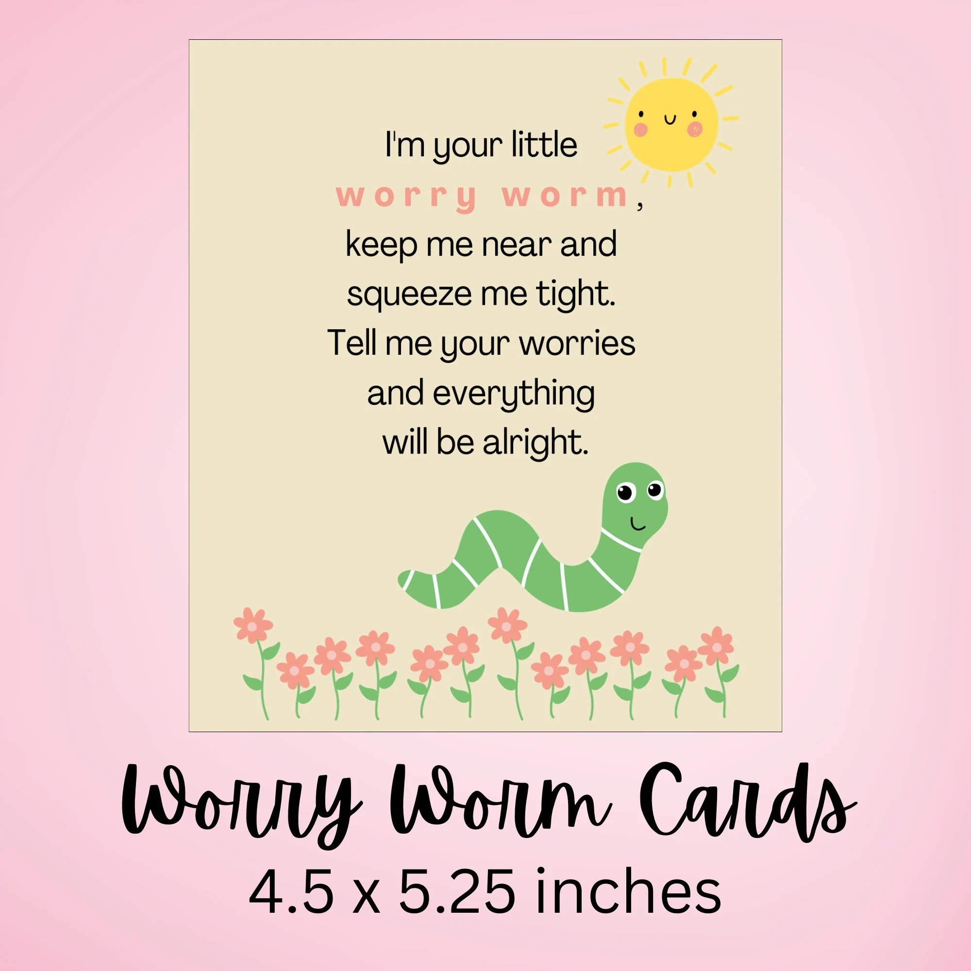 worry worm poem free printable