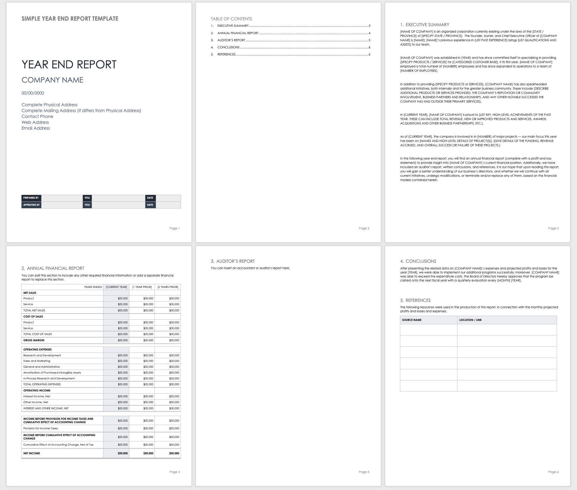 Year End Reports