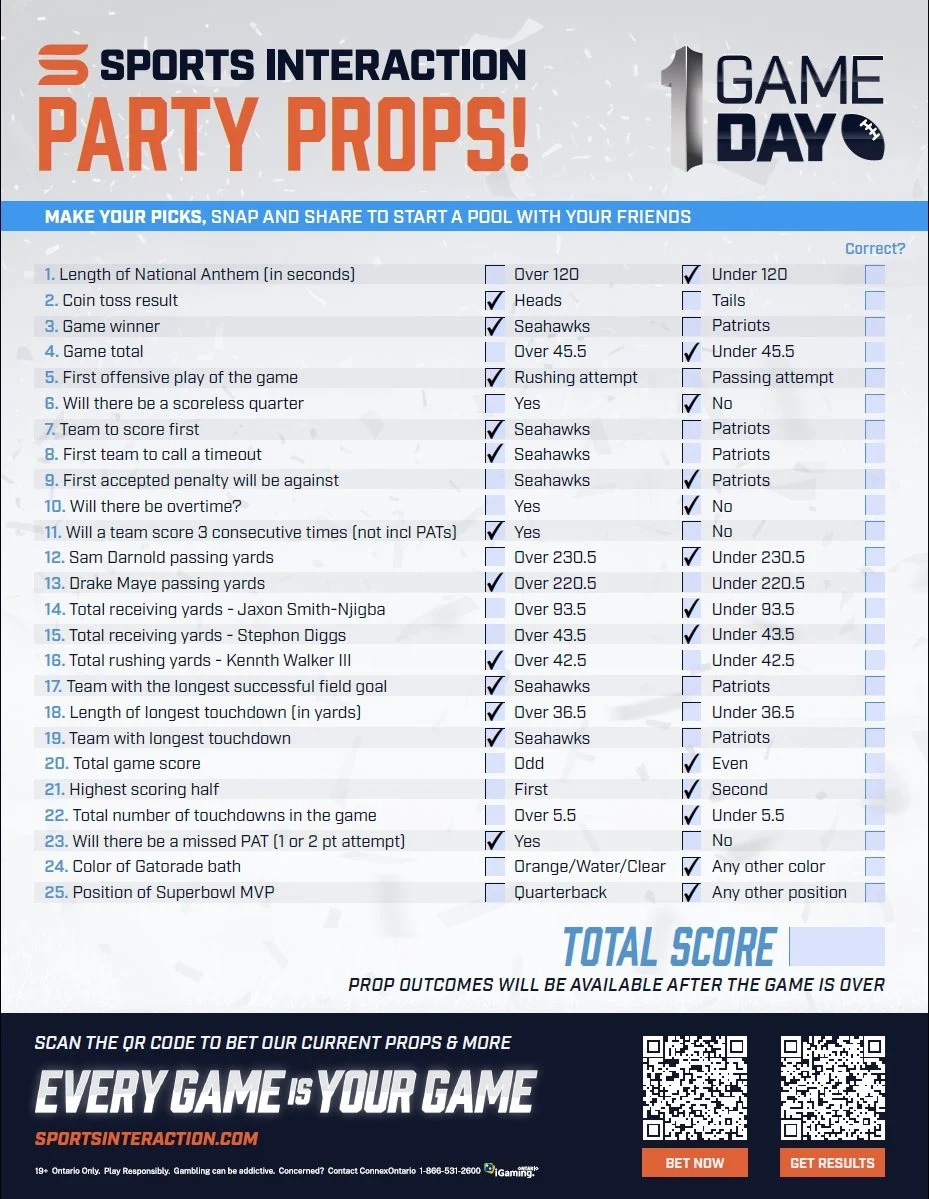 Your Free Downloadable 2026 Super Bowl 60 Party Prop Bet Sheet 103928